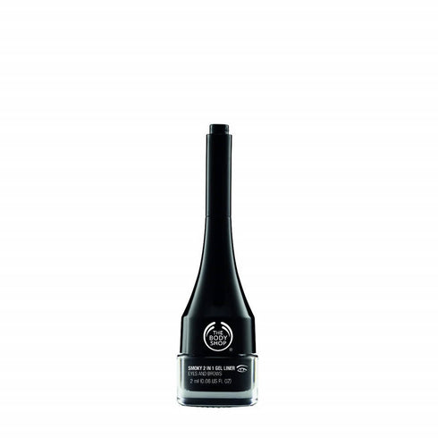 The Body Shop Smoky 2 In 1 Gel Liner Eyes & Brows Black