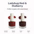 Disguise Happy Healthy Nail Polish Combo Ladybug Red 102 + Mulberry 101