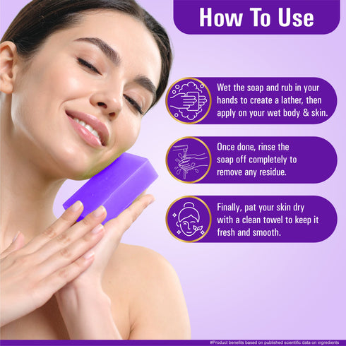 Multani Pharmaceuticals Limited Multani Naturals Lavender Soap I Essential Oils & Glycerin I Helps Reduces Acne Cleanses & Exfoliates Dead Skin Cells Relaxes Mind Body & Soul and Fights Skin Infections Naturally with Every Use I Kind to all Skins