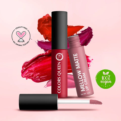 Colors Queen Mellow Matte Lip Cream Lipstick with Vitamin E | 6ml