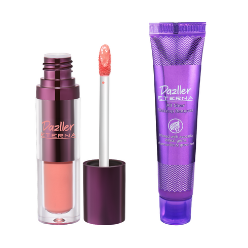 Dazller Cosmetics Eterna Combo Pack: Long Stay Lip Colour + All Clear Makeup Remover