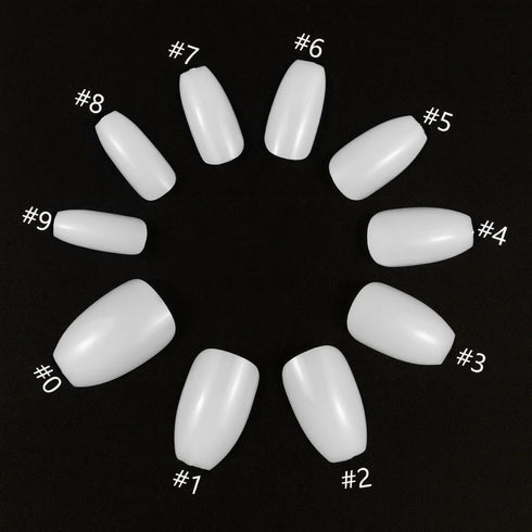Shills Professional PKT 500pcs Short Ballet Nail Tips Natural