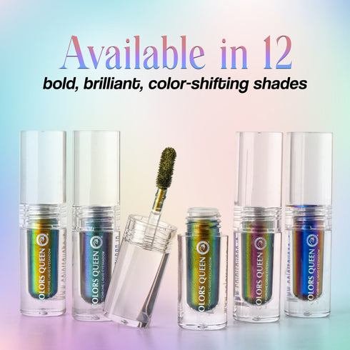 Colors Queen Multichrome Liquid Eyeshadow With Holographic Finish..