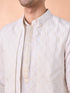 Manyavar Cream Georgette Elegance Kurta Jacket Set