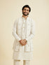 Manyavar Natural Kurta Jacket Ensemble Set