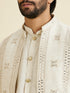 Manyavar Natural Kurta Jacket Ensemble Set