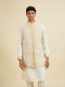 Manyavar Beige Splendour Kurta Jacket Set