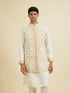 Manyavar Beige Splendour Kurta Jacket Set