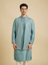 Manyavar Light Blue Buta Embroidered Jacket Set with Sequins Work