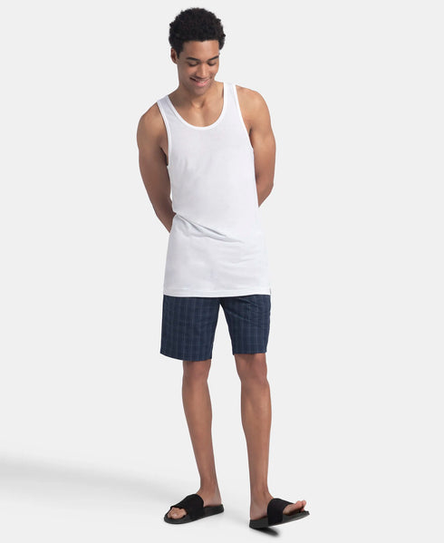 Jockey Bamboo And Tencel Modal Blend Sleeveless Vest With Extended Length | White