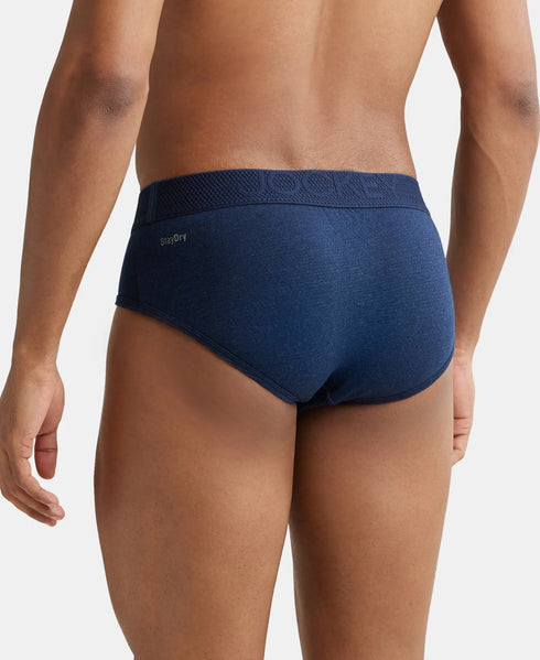 Jockey Bamboo Cotton Elastane Stretch Brief | Navy Melange