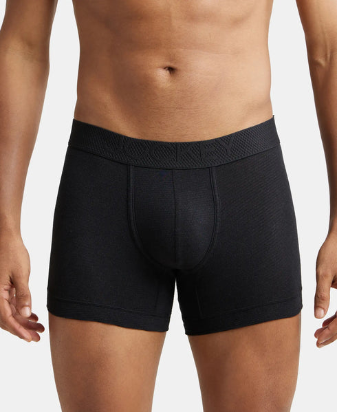 Jockey Stay Dry Breathable Mesh Trunk | Black Melange