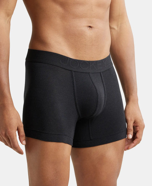 Jockey Stay Dry Breathable Mesh Trunk | Black Melange