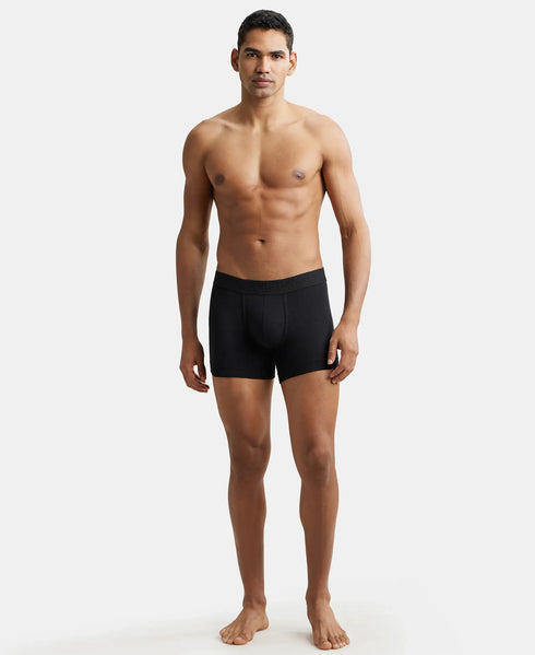 Jockey Stay Dry Breathable Mesh Trunk | Black Melange