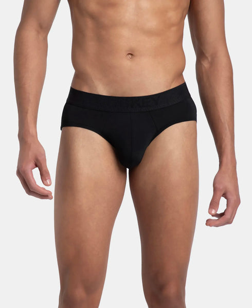 Jockey Black Recycled Microfiber Brief with Ultrasoft Waistband