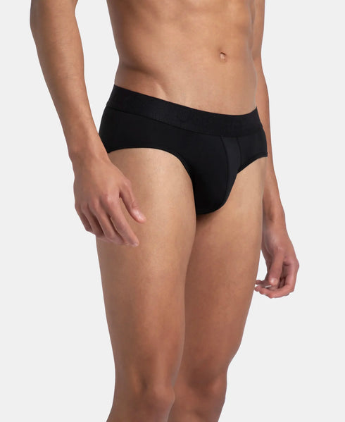 Jockey Black Recycled Microfiber Brief with Ultrasoft Waistband
