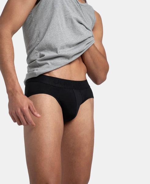 Jockey Black Recycled Microfiber Brief with Ultrasoft Waistband