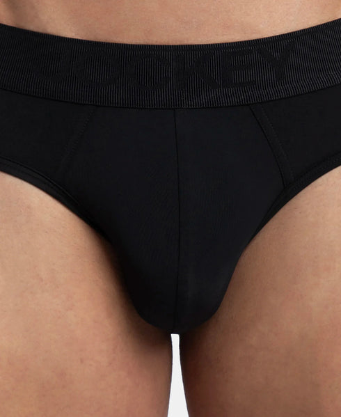 Jockey Black Recycled Microfiber Brief with Ultrasoft Waistband