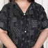 Miravan WOMENS Plus Size Pure Cotton Black Floral Printed Front Button A Line Kurta