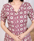 Miravan Womens Cotton Floral Printed Cream A Line Maxi Dress with Buttons