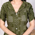 Miravan Womens Pure Cotton Floral Printed Green Button Down A Line Midi Dress