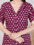 Miravan Womens Relaxed Fit Red Floral Printed A Line Pure Cotton Midi Dress