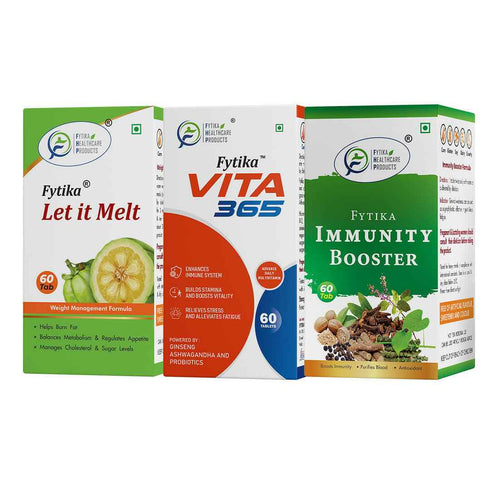 Fytika Healthcare Products Fytika Let It Melt Vita 365 And Immunity Booster Pack of 3 For Men Women 60 Tablets Each