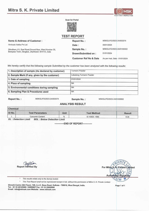 First Bud Organics Lakadong Turmeric Powder