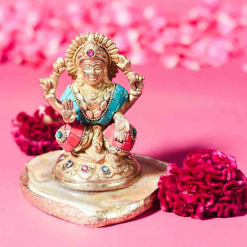 Samskara Home Lakshmi Goddess Brass Idol