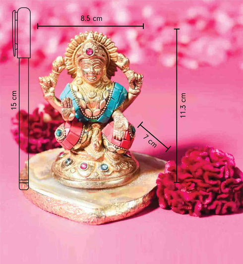 Samskara Home Lakshmi Goddess Brass Idol
