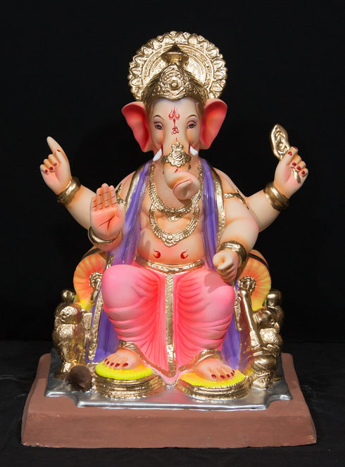 Eco friendly Lal Baug Raja with Prabhaval