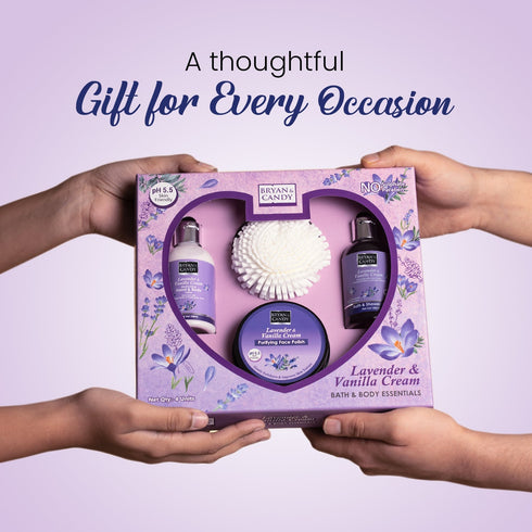 Bryan & Candy Lavender & Vanilla Cream Body Care Heart Collection