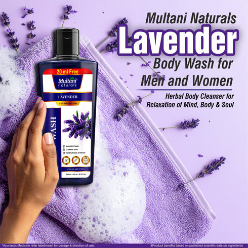 Multani Pharmaceuticals Limited Multani Naturals Lavender Body Wash Skin Soothing Cleanse Skin Moisturize & Hydrate