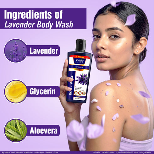 Multani Pharmaceuticals Limited Multani Naturals Lavender Body Wash Skin Soothing Cleanse Skin Moisturize & Hydrate