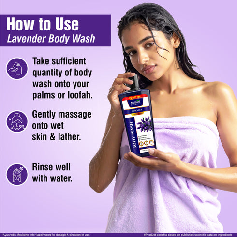 Multani Pharmaceuticals Limited Multani Naturals Lavender Body Wash Skin Soothing Cleanse Skin Moisturize & Hydrate