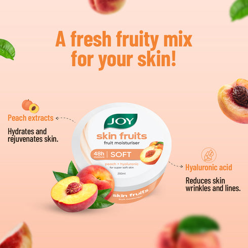 Joy Skin Fruits Peach Super Soft 24 Hour Moisturizer Cream