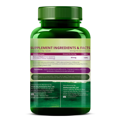 Himalayan Organics Plant Based Biotin 10000mcg Capsules
