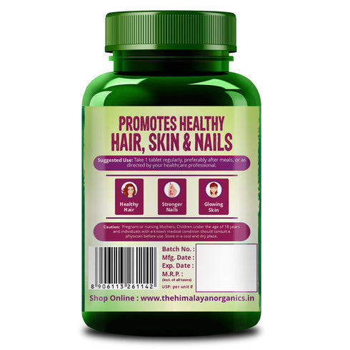 Himalayan Organics Biotin 10000mcg Tablet