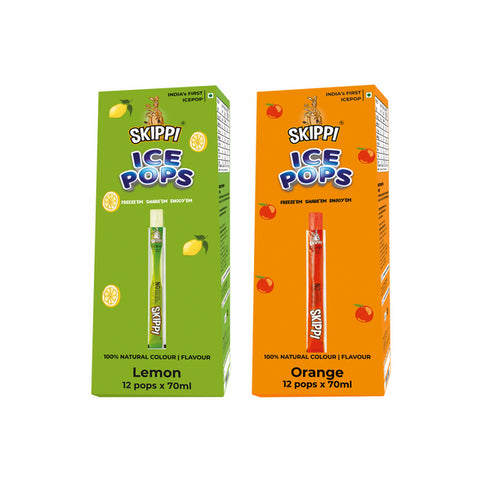 Skippi Ice Pops Orange |Lemon Combo Flavor