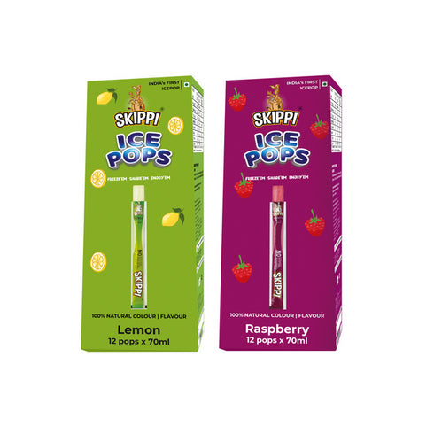 Skippi Ice Pops Lemon| Raspberry Combo
