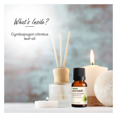 Vasuestore Vasu Aromatics Lemongrass Essential Oil 100 Pure and Natural