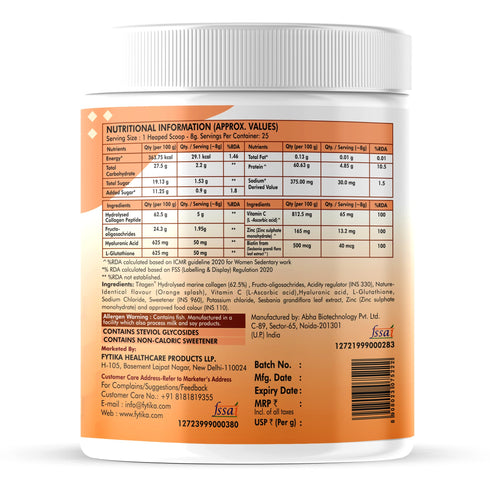Fytika Let It Glow Collagen Powder - Pineapple + Orange Splash