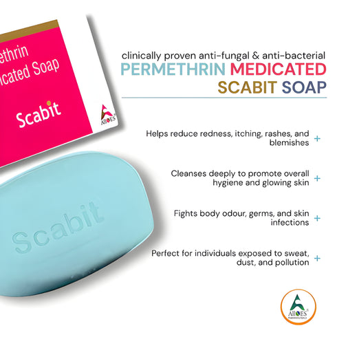 Anti Bacterial Permethrin Scabit Soap |100g