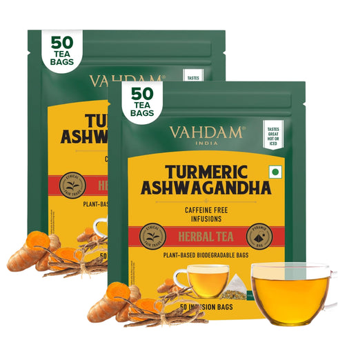 Vahdam Turmeric Ashwagandha Herbal Tea 18 TB