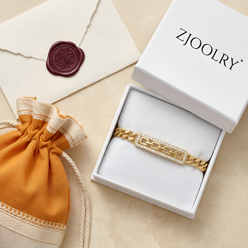 ZJOOLRY Linked Crown Rakhi Bracelet