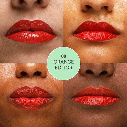 Disguise Satin Matte Lipstick Orange Editor 08