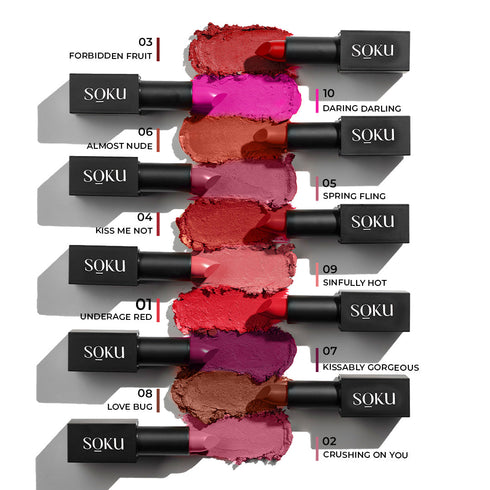 Soku Cosmetic Censored !! Creamy Matte Lipstick - Sinfully Hot