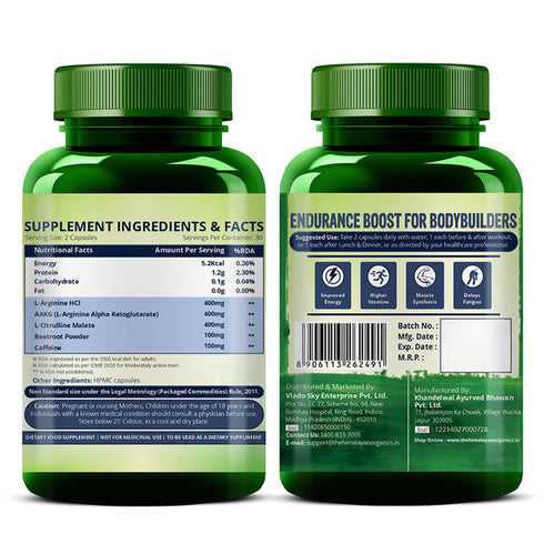 Himalayan Organics Nitric Oxide Supplement 1400-Mg