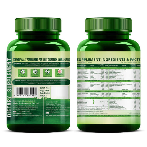 Himalayan Organics Multivitamin With Probiotics Vegetarian Tablets
