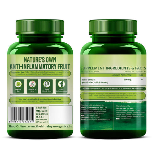 Himalayan Organics Noni Gold Extract Vegetarian Capsules